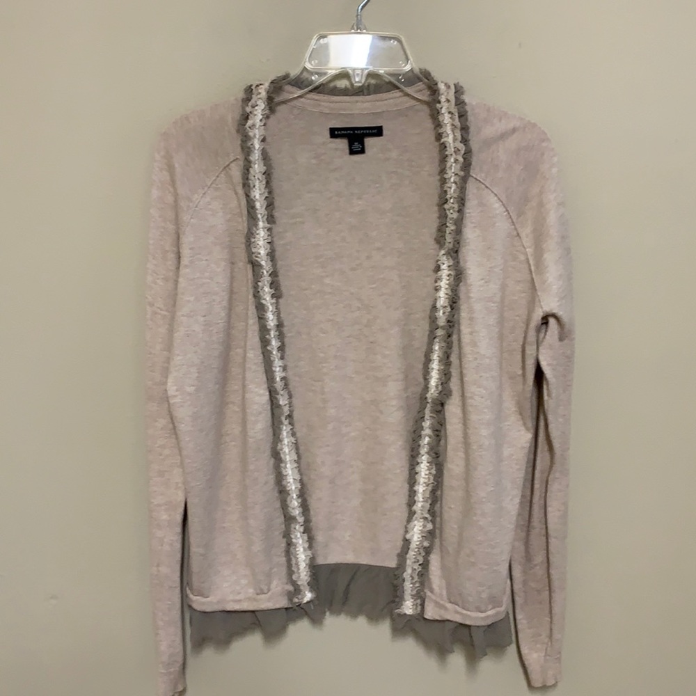 Banana Republic Tan Open Front Sweater / Cardigan